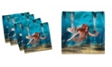 Ambesonne Mermaid Set of 4 Napkins, 18" x 18"